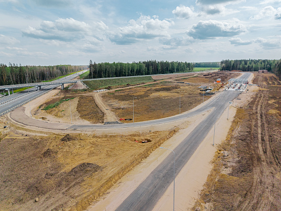 Транспортная развязка на 593 км М-11 «Нева» готова на 75 %